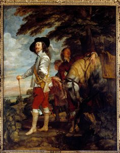 Portret van Charles I Stuart, koning van Engeland, op jacht