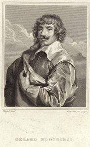 Portret van Gerard van Honthorst door Anthony van Dyck