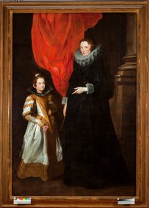 Portret van Geronima Brignole-Sale en haar dochter Maria-Amelia door Anthony van Dyck