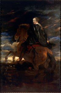 Portret van Giovanni Paolo Balbi te paard door Anthony van Dyck