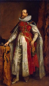 Portret van Henry Danvers, 1e graaf van Danby, in gewaden als Ridder van de Kousenband door Anthony van Dyck