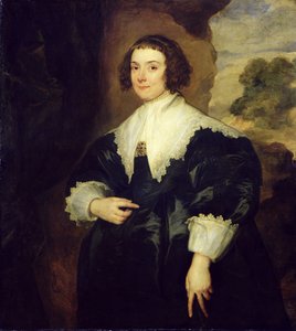 Portret van Isabella van Assche, vrouw van Justus van Meerstraten door Anthony van Dyck
