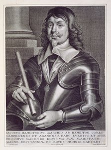Portret van James Hamilton (1606-49) 1e hertog van Hamilton, gegraveerd door Joannes Meyssens door Anthony van Dyck
