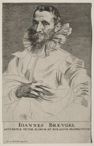 Portret van Jan Brueghel door Anthony van Dyck