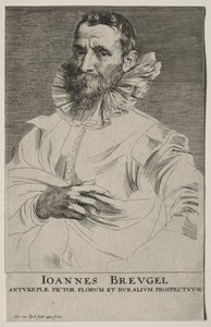 Portret van Jan Brueghel door Anthony van Dyck