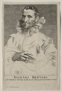 Portret van Jan Brueghel door Anthony van Dyck