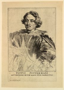 Portret van Justus Sustermans, uit de Icones Principum Virorum