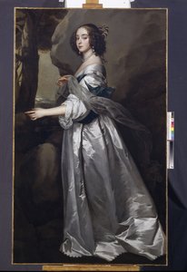 Portret van Lady Frances Cranfield, Lady Buckhurst, later Gravin van Dorset, c.1637-50 door Anthony van Dyck