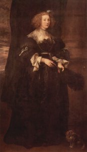 Portret van Maria de Raet door Anthony van Dyck