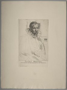 Portret van Pieter Brueghel door Anthony van Dyck