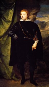 Portret van prins Charles Louis van de Palts (Mannheim 1617-1680), schilderij door Anthony van Dyck