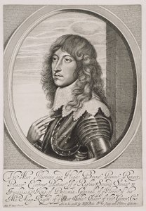 Portret van Prins Rupert (1619-82) Graaf Palatijn van de Rijn en Hertog van Beieren, gegraveerd door William Faithorne (1616-91) door Anthony van Dyck