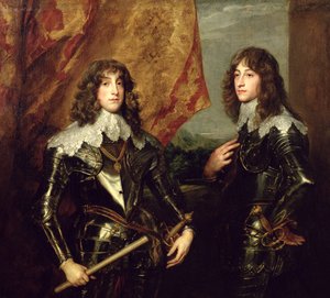 Prins Charles Louis (1617-80) Keurvorst van de Palts en zijn Broer, Prins Rupert (1619-82) van de Palts, 1637 door Anthony van Dyck