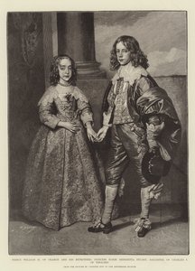 Prins Willem II van Oranje en zijn verloofde, prinses Marie Henrietta Stuart, dochter van Karel I van Engeland door Anthony van Dyck
