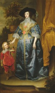 Koningin Henrietta Maria en haar dwerg Sir Jeffrey Hudson, ca. 1633
