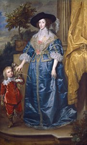 Koningin Henrietta Maria met Sir Jeffrey Hudson door Anthony van Dyck