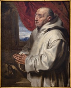 Heilige Bruno (Bruno de Kartuizer, circa 1030-1101). Schilderij door Antoine Van Dyck (1599-1641), olieverf op doek door Anthony van Dyck
