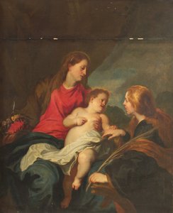Het mystieke huwelijk van St. Catharina van Alexandrië door Anthony van Dyck