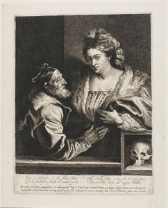 Titiaan en Zijn Minnares door Anthony van Dyck
