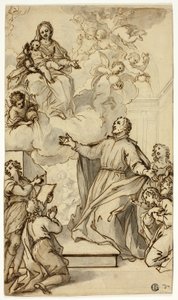 Visioen van Philip Neri door Anthony van Dyck