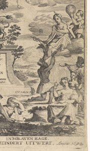 Allegorie op de plantkunde Titelpagina voor: Theodorus Schoon, Waare oeffening en ontleding der planten, 1692