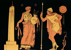 Electra en Orestes, 1880 door Antique