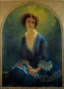 Portret van gravin Eugène Pastre, geboren Celine de Beaulaincourt (1825-1900) door Antoine Auguste Ernest Herbert or Hebert