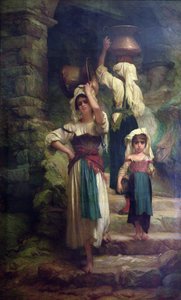 Vrouwen van Cervara, 1858 door Antoine Auguste Ernest Herbert or Hebert