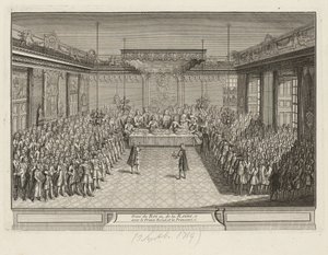 Showpiece banket in de Corner Parade Hall in Dresden Palace op 3 september 1719 door Antoine Aveline