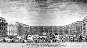 Place de Louis le Grand in Parijs door Antoine Benoist or Benoit du Cercle