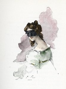 Portret van een mysterieuze minnares van Napoleon I, circa 1803, bijgenaamd de dame van Saint-Cloud door Antoine Calbet