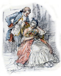 Werther het Hofmakende Mademoiselle de B om Charlotte te Vergeten door Antoine Calbet