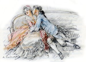 Werther kust Charlotte door Antoine Calbet