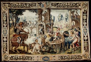 Oefening in de Aanval en Verdediging van een Bastion, ontworpen 1562-1565 (geweven 1611-1627)