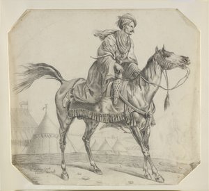 Een Mameluk die zijn Paard Beklimt