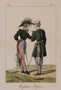 Russische uniformen door Antoine Charles Horace Vernet