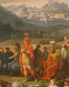 Begrafenisspelen ter ere van Patrocles, detail van Griekse helden, c.1790 door Antoine Charles Horace Vernet