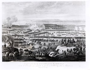 De slag bij Austerlitz in Moravië, 2 december 1805, gegraveerd door Antonio Verico (ca. 1775)