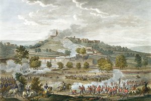 De Slag bij Montebello en Casteggio, 20 Prairial, Jaar 8 (9 juni 1800) gegraveerd door Jean Duplessi-Bertaux (1747-1819)