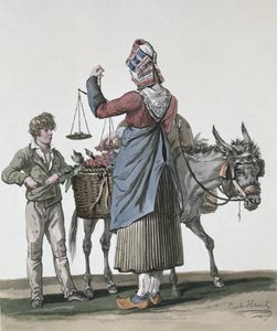 De Kersenverkoper door Antoine Charles Horace Vernet