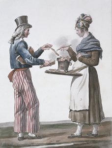 De worstverkoper door Antoine Charles Horace Vernet