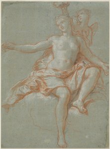 Cupido Steelt de Bloemenkroon van Venus door Antoine Coypel