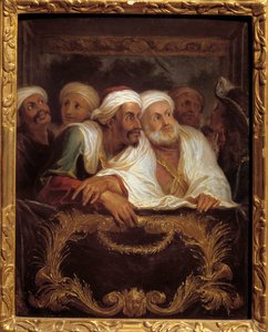 Marokkaanse ambassadeur Mohamed Temin bij een voorstelling in een loge van de Italiaanse komedie in Parijs in februari 1682 (schilderij door Antoine Coypel (1661-1722)) 17e eeuw