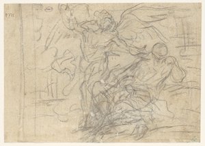Petrus in de gevangenis door de engel bezocht (?)