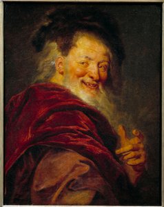 Portret van Democritus (460 - 370 v.Chr.) Griekse filosoof. Schilderij door Antoine Coypel (1661-1722)