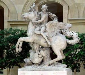Mercurius rijdend op Pegasus, bekend als 