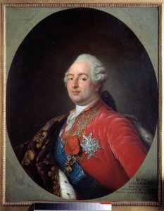 Portret van Lodewijk XVI (1754-1793), koning van Frankrijk. Schilderij uit het atelier van Antoine Francois Callet (1741-1823). 1786. Parijs, Musee Carnavalet