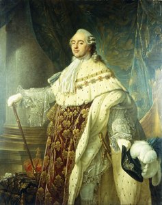 Portret van Lodewijk XV in staatskleding door Antoine François Callet