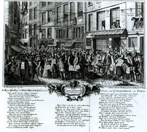 Rue Quinquempoix in 1720