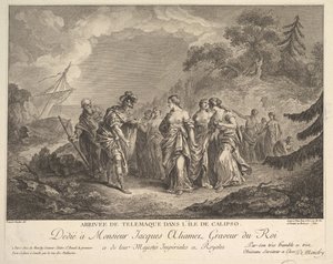 De Aankomst van Telemachus op het Eiland van Calypso door Antoine Jean Duclos